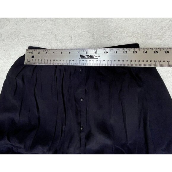 Uniqlo Ines De La Fressange Women's Size 6 Black Button-Front Pleated Midi Skirt - Picture 6 of 8